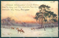 Artist Signed Christmas Deer Winter Landscape MM Vienne 256 postcard TW1924 – fronte