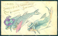 Greetings 1 Avril Dressed Fish Relief cartolina postcard TW1957 – fronte