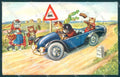 Animals Humanized Dressed Cat Car WSSB 8543 cartolina postcard TW1999 – fronte