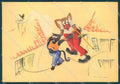 Artist Signed Klapah Humanized Dressed Cat Rabbit serie 035 FG postcard TW2020 – fronte