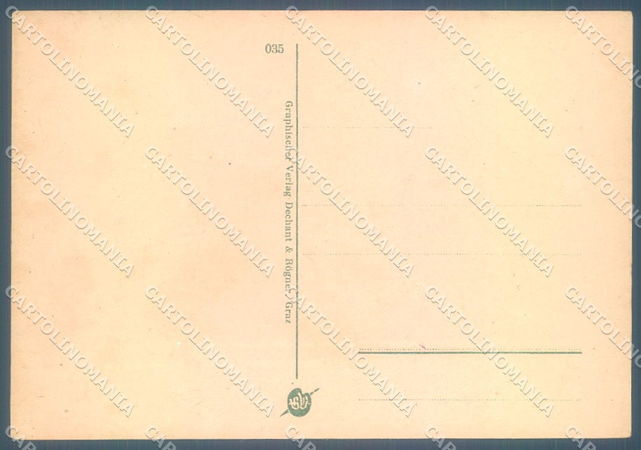 Artist Signed Klapah Humanized Dressed Cat Rabbit serie 035 FG postcard TW2020 – retro