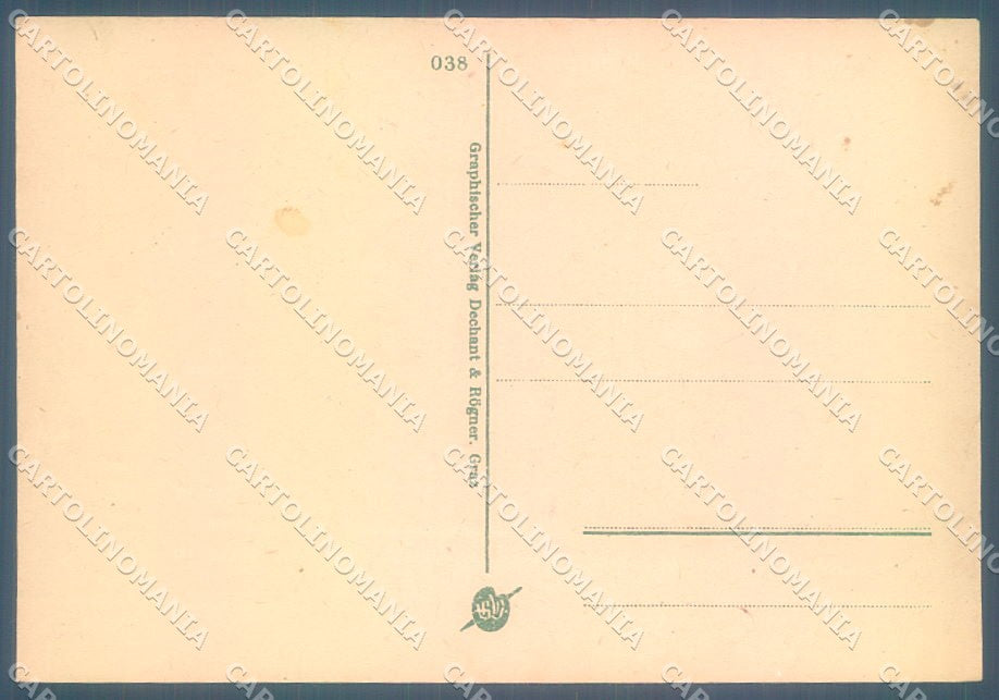 Artist Signed Klapah Humanized Dressed Cat Rabbit serie 038 FG postcard TW2025 – retro