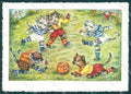 Artist Signed EK Humanized Dressed Cat Soccer Sport serie 4189 FG pc TW2030 – fronte