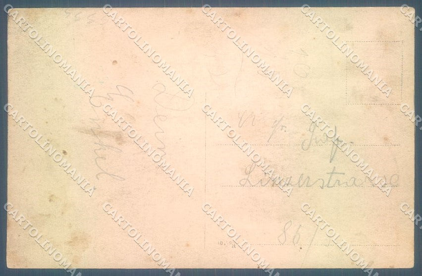 Greetings Augurali Gnome Man Violet CORNER CREASES RPPC postcard TW2064 – retro