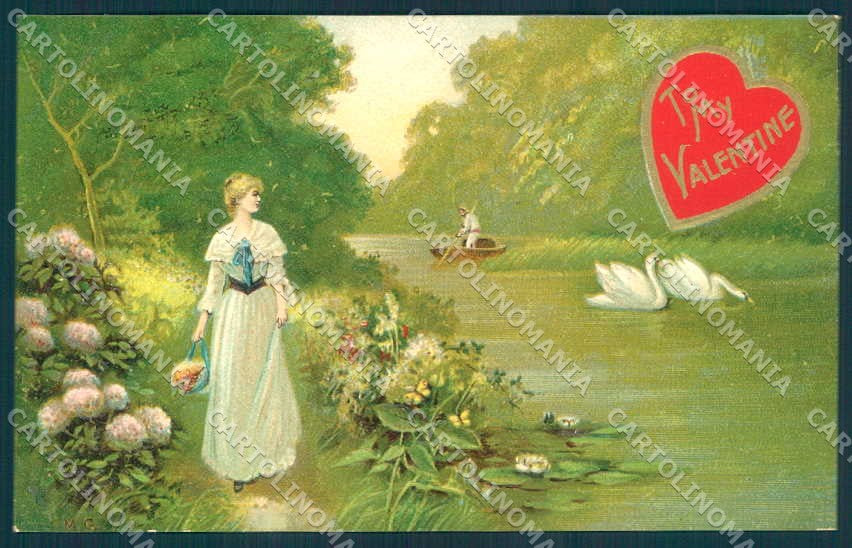 Greetings Lady To My Valentine Relief serie 2019 cartolina postcard TW2086 – fronte