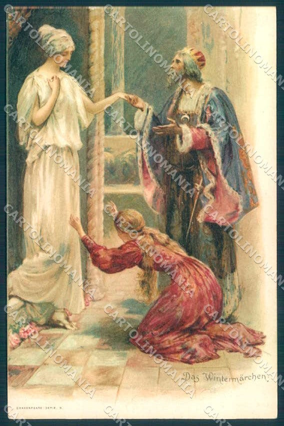 Artist Signed Lady Das Wintermarchen Shakespeare serie II postcard TW2092 – fronte