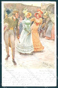 Artist Signed A. Trentin Lady Rencontre serie 1370 cartolina postcard TW2093 – fronte
