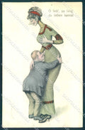Artist Signed Lady Couple Dance serie 6563 CORNER CREASES postcard TW2096 – fronte