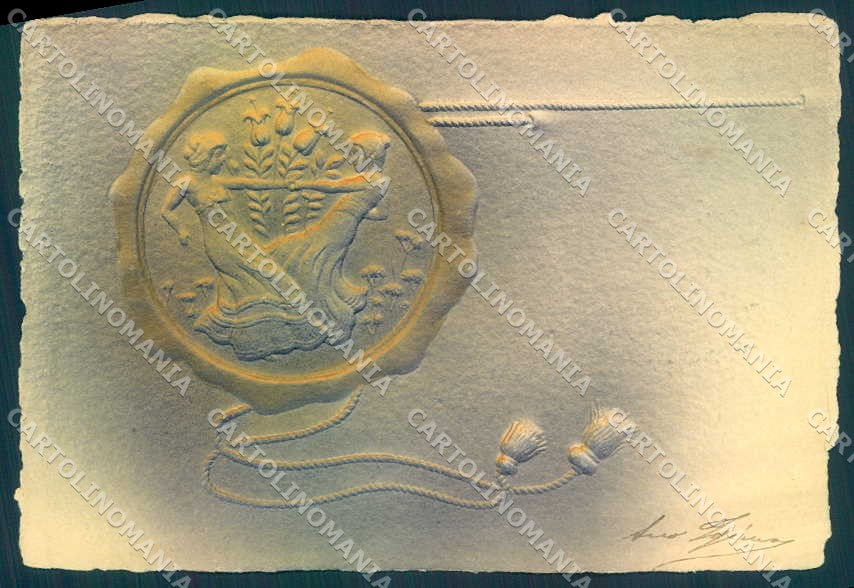 Artist Signed Lady Art Nouveau Flowers Relief cartolina postcard TW2107 – fronte