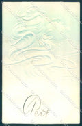Artist Signed Lady Art Nouveau Relief F.M. Koln serie 1579 UNGLUED pc TW2112 – fronte