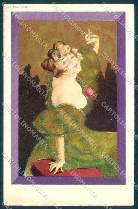 Artist Signed Fashion Lady Art Nouveau Velvet serie 920 TEAR postcard TW2117 – fronte