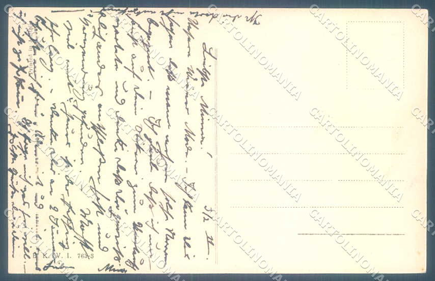 Artist Signed Reinitz Fashion Lady Mode 1911 BKWI 763-3 CORNER CREASE pc TW2118 – retro