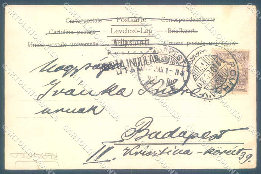 Artist Signed Frundt Lady Couple Walkure Art Nouveau REPAIRED postcard TW2121 – retro