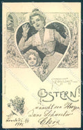 Artist Signed Easter Lady Child Theo Stroefer XXXII-4 cartolina postcard TW2129 – fronte