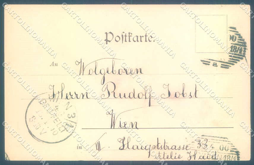 Artist Signed Easter Lady Man Theo Stroefer XXXII-8 cartolina postcard TW2131 – retro