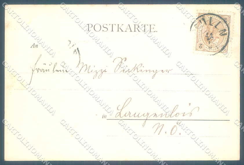 Artist Signed Bluhm Fashion Lady Art Nouveau Ackermann 483 postcard TW2133 – retro