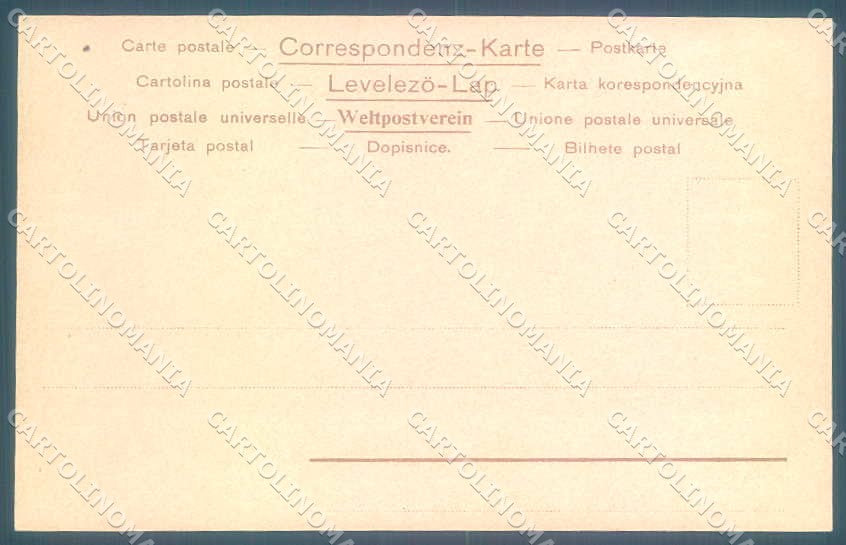 Artist Signed Man Playing Mandolin Art Nouveau cartolina postcard TW2140 – retro