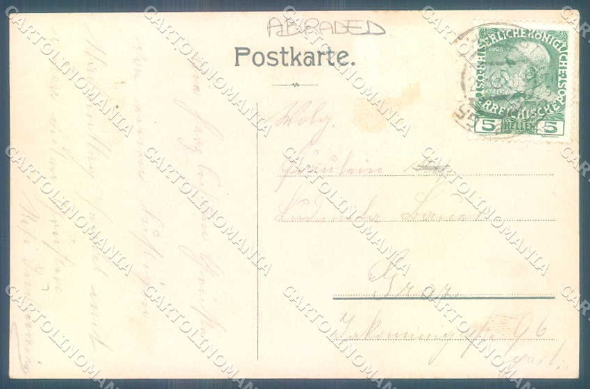 Artist Signed Rossler Lady Child Cupid Deutschen Schulvereins ABRADED pc TW2151 – retro