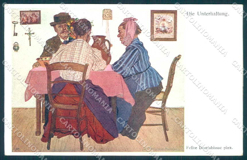 Artist Signed F. Desclabissac Lady Man Kaiser Joseph I BKWI 506-5 pc TW2153 – fronte