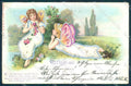 Artist Signed Fairy Lady Flower E.B.& C.i.B. 9506 Relief TEAR postcard TW2158 – fronte