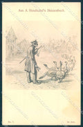 Artist Signed Hendschel Man Goose Rommel & Co. Serie 7 cartolina postcard TW2170 – fronte
