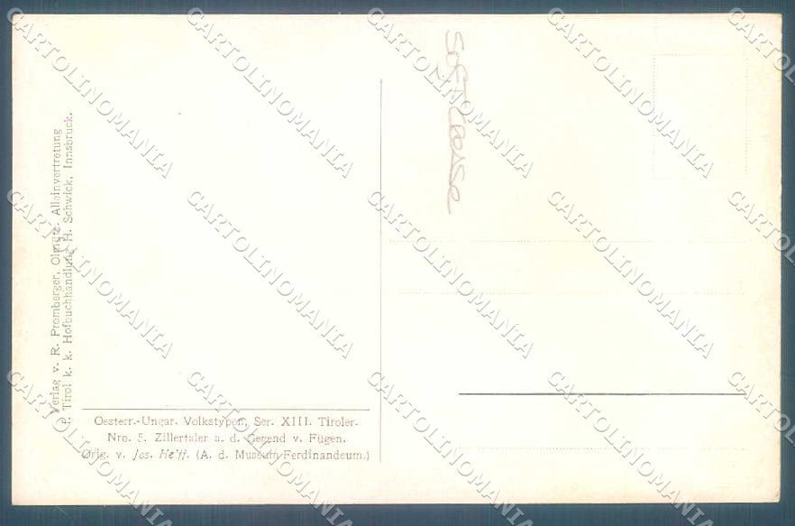Artist Signed Josef Helff Man Tyrol serie XIII_5 cartolina postcard TW2176 – retro