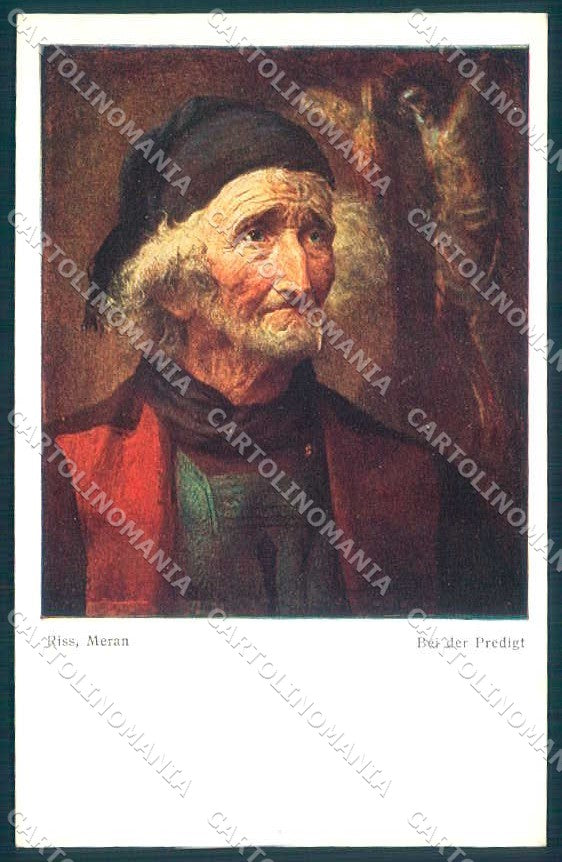 Artist Signed Thomas Riss Man Meran serie 1013 cartolina postcard TW2177 – fronte