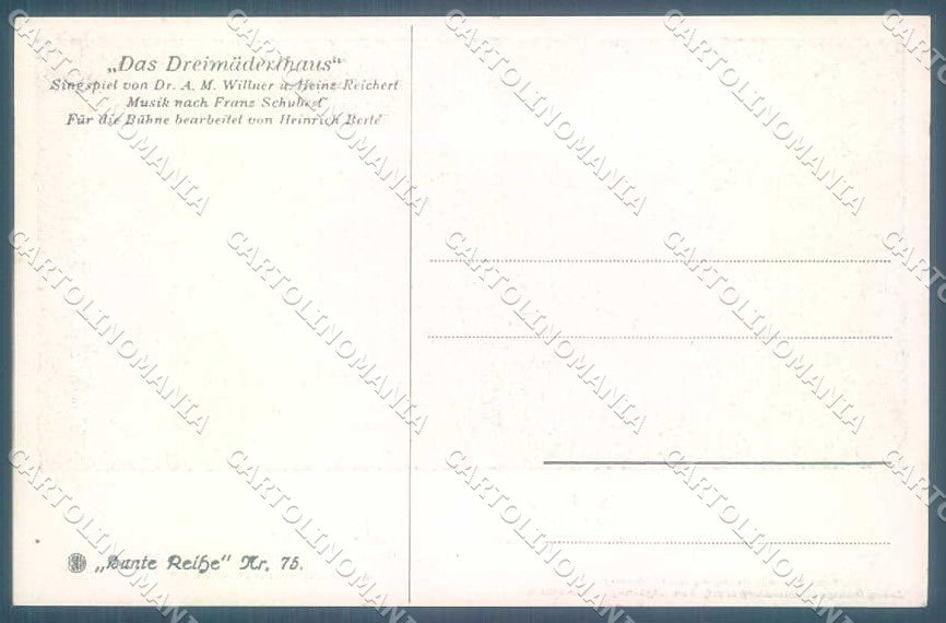 Artist Signed Broch Lady Man Das Dreimuderlhaus Bunte Reihe 75 postcard TW2180 – retro