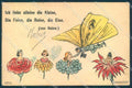Artist Signed Heine Butterfly Man Lady Flower serie 5213 postcard TW2186 – fronte