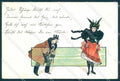 Artist Signed Lady Man Comic cartolina postcard TW2190 – fronte