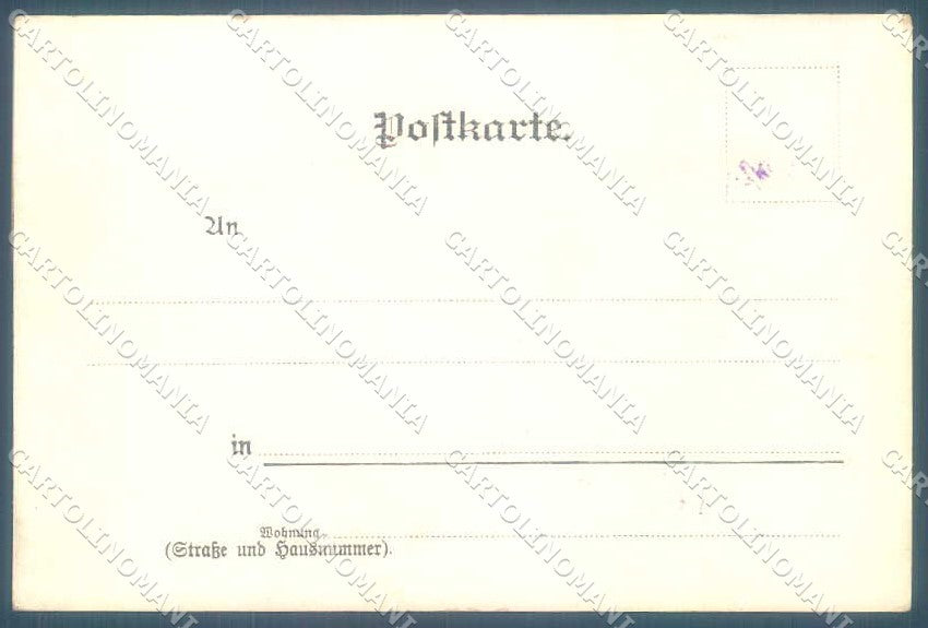 Artist Signed Lady Man Comic cartolina postcard TW2190 – retro