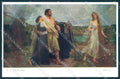 Artist Signed D.A. Goltz Lady Man Death Skull WRB 97 cartolina postcard TW2192 – fronte