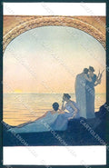 Artist Signed Osbert Lady Sea Noyer serie 585 cartolina postcard TW2200 – fronte