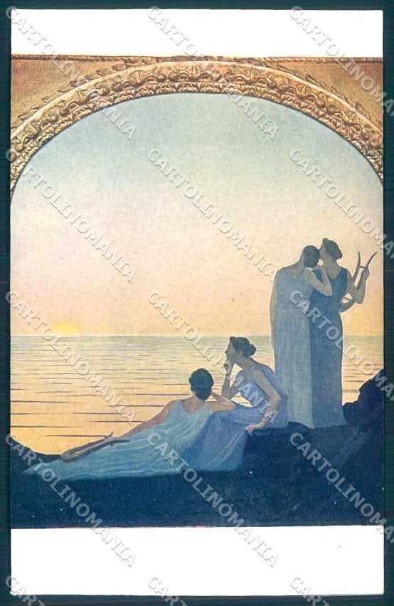 Artist Signed Osbert Lady Sea Noyer serie 585 cartolina postcard TW2200 – fronte