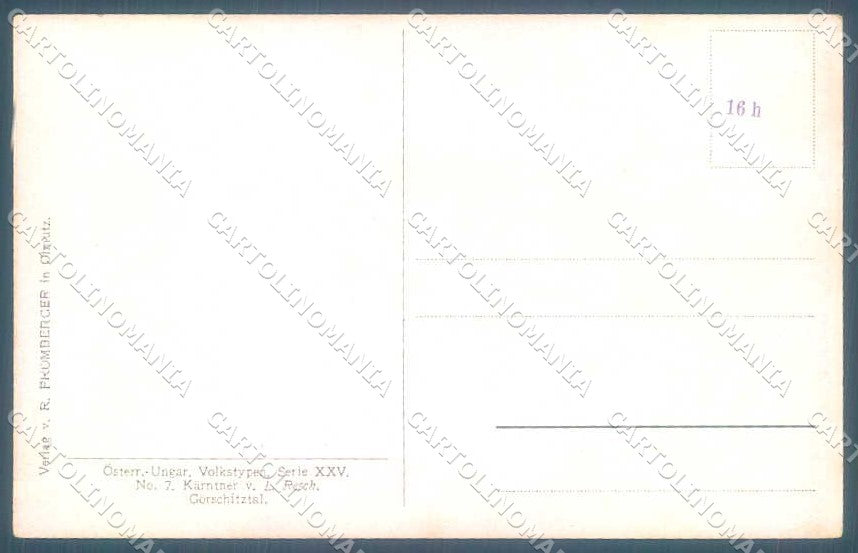 Artist Signed L. Resch Lady Umbrella serie XXV-7 cartolina postcard TW2204 – retro