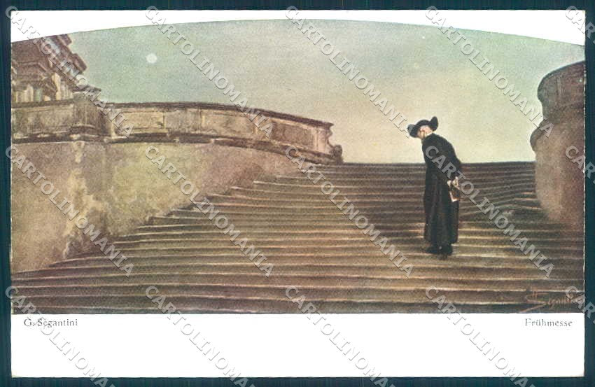 Artist Signed Segantini Early Mass Bruckmanns 31 cartolina postcard TW2221 – fronte