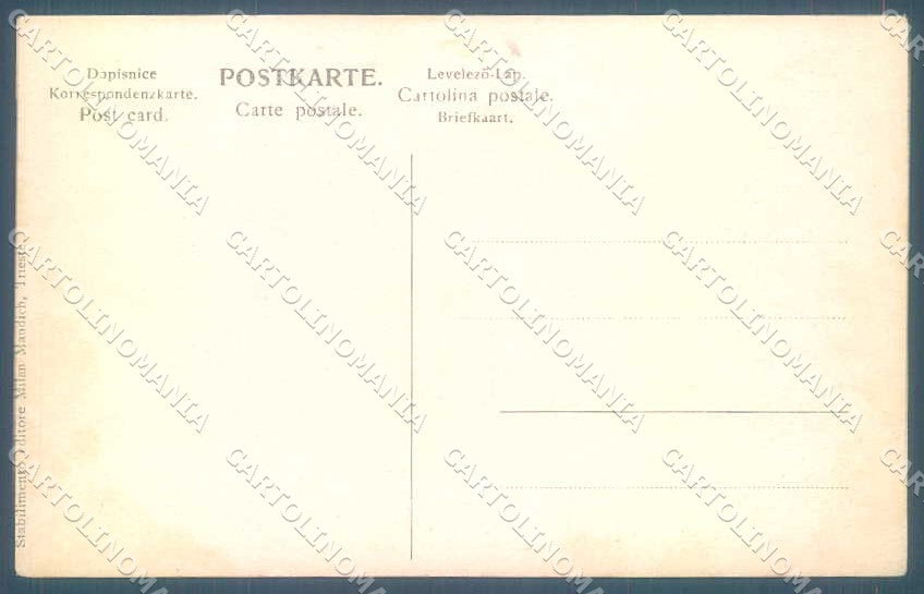 Artist Signed Miceu Trieste Boat Fisherman Milan Mandich postcard TW2227 – retro