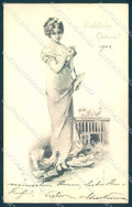 Greetings Fashion Lady Easter Hen Chick cartolina postcard TW2231 – fronte