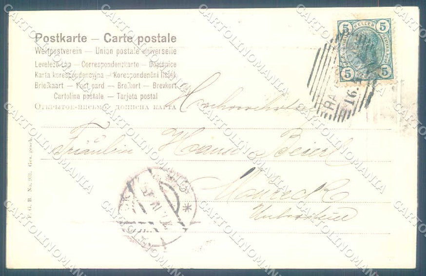 Artist Signed Fashion Lady Harp Viennoise F.G.B. serie 931 postcard TW2235 – retro