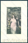 Artist Signed Fashion Lady Guitar Viennoise F.G.B. serie 936 postcard TW2236 – fronte