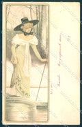 Artist Signed Fashion Lady Viennoise Meissner & Buch 1053 postcard TW2238 – fronte