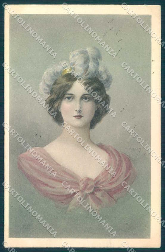 Artist Signed Lady Viennoise serie 246 cartolina postcard TW2242 – fronte