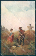 Artist Signed Carl Spitzweg Lady Hunter Scarecrow serie 369 postcard TW2245 – fronte