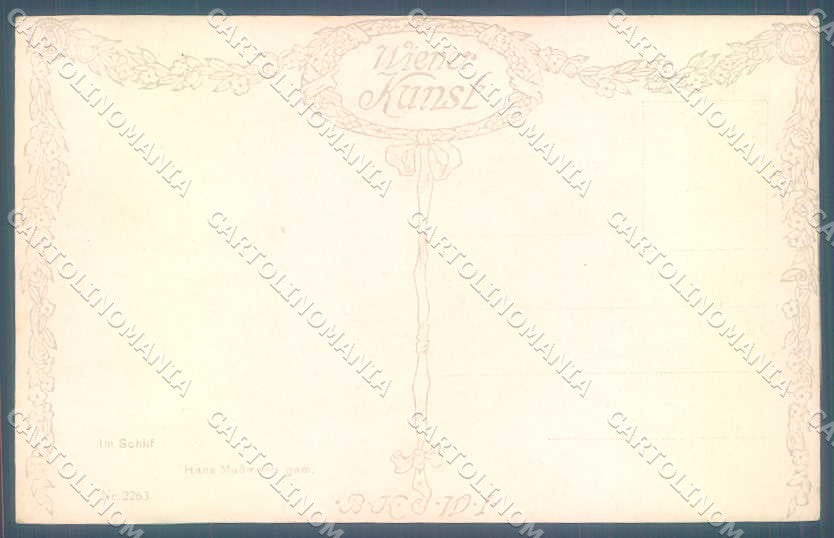 Artist Signed Hans Massmann Lady Boat BKWI 2263 cartolina postcard TW2248 – retro