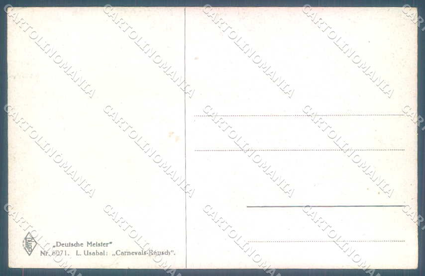 Artist Signed Usabal Pierrot Carnevals Rausch PFB 6071 cartolina postcard TW2255 – retro