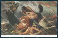 Artist Signed Bocklin Centaurs Fighting Bruckmanns 8 cartolina postcard TW2256 – fronte