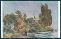 Artist Signed Bocklin Villa by the Sea Bruckmanns 23 cartolina postcard TW2258 – fronte