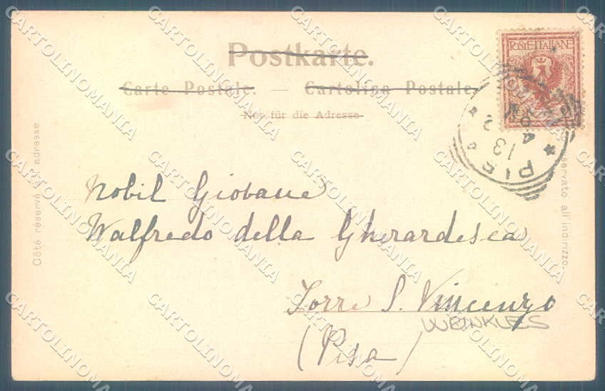 Artist Signed Treno Comic Guarneri Milano WRINKLE cartolina postcard TW2259 – retro