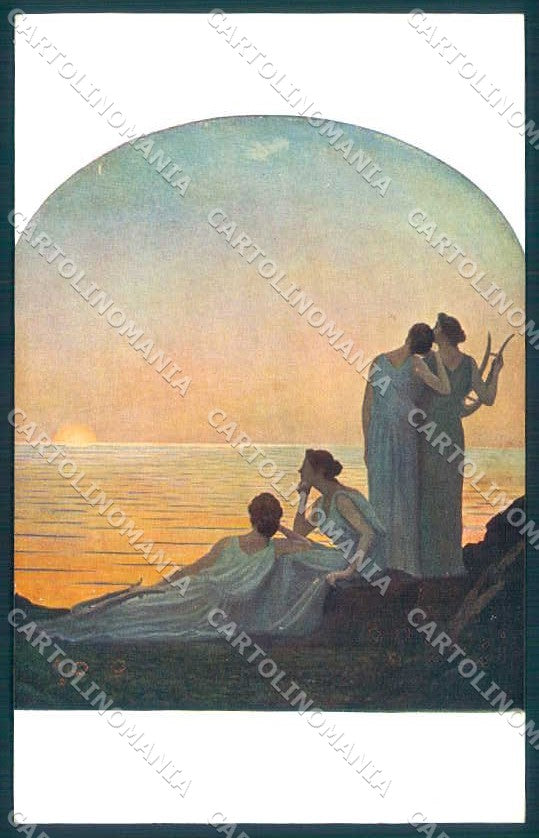 Artist Signed Osbert Lady Sea serie 1116 SOFT CREASE cartolina postcard TW2260 – fronte