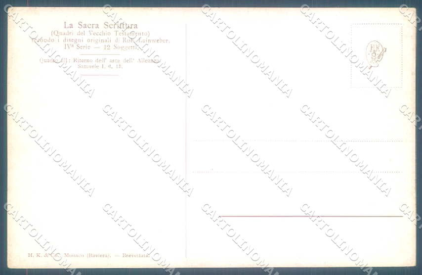 Artist Signed Rob Leinweber Sacra Scrittura Ritorno Arca Alleanza pc TW2262 – retro